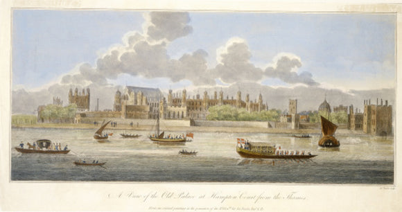 A View of the Old Palace at Hampton Court from the Thames: 18th century