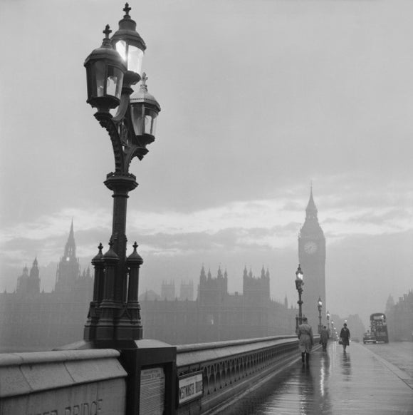 Westminster bridge and Houses of Parliament: 1962