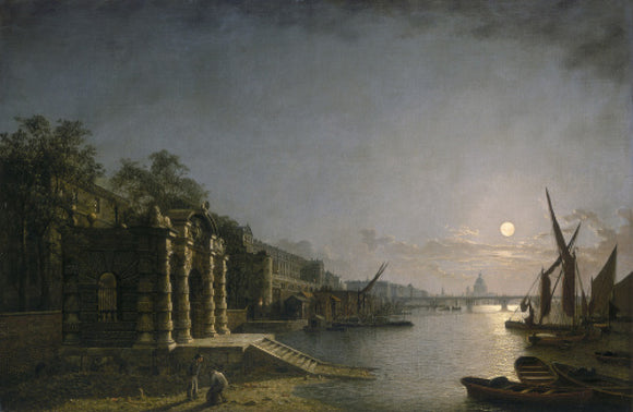 York Water Gate and the Adelphi from the River, by Moonlight: 1845-1860
