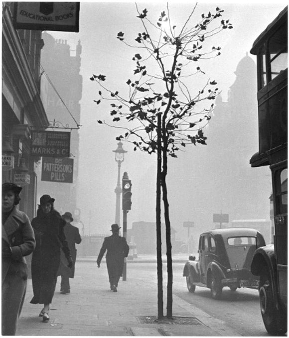 Fog at Cambridge Circus, Charing Cross Road. c.1935
