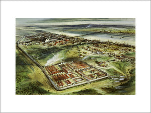 Reconstruction drawing of Londinium looking east