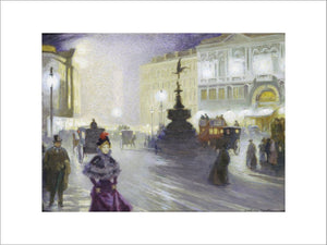 Piccadilly Circus at Night: 1893
