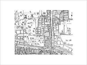 Moorfields map image made from the Copperplate Map: 1559