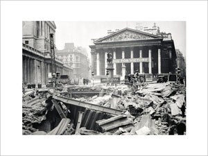 Bomb damage at the Bank Underground Station: 1941