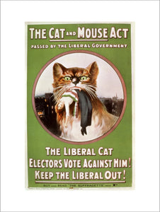 The Cat and Mouse Act poster: 1914