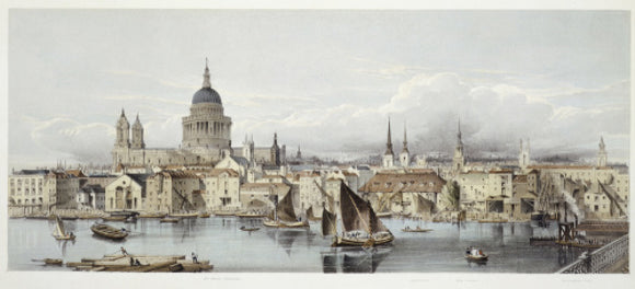 A view of the Thames and St Paul's: 19th century