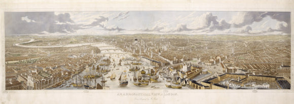 An Aeronautical View of London: 1836