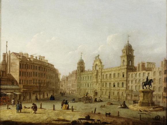 Charing Cross and Northumberland House from Spring Gardens: 18th century