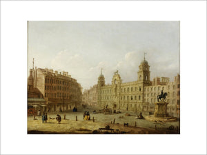 Charing Cross and Northumberland House from Spring Gardens: 18th century