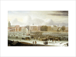 A Frost Fair on the Thames at Temple Stairs: 1684