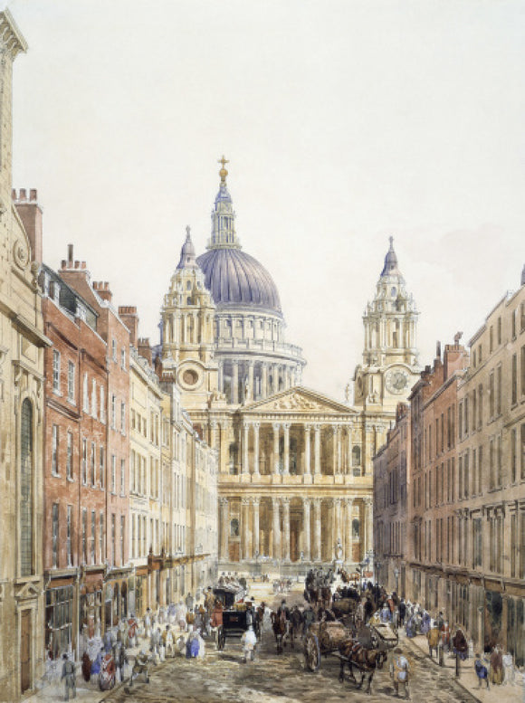 St. Paul's, looking up Ludgate Hill: 1852