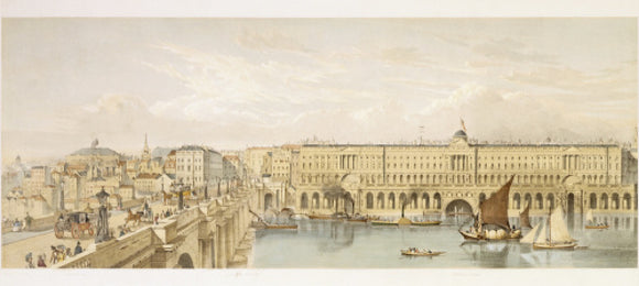Somerset House and Waterloo Bridge: 19th century