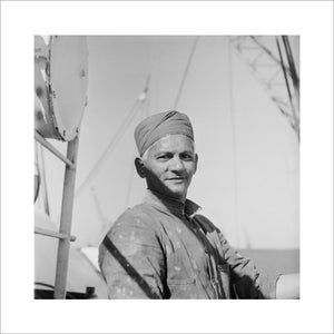 An Indian 'lascar' seaman at King George V Dock: 1959