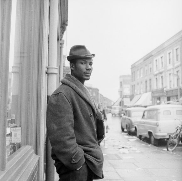 Man on a street in Notting Hill: 1961