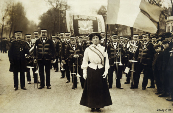 Miss Daisy Dugdale during the big procession of 22 December, 1908