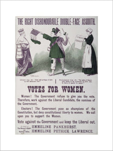The right dishonourable double - face asquith. Votes for women: 1909