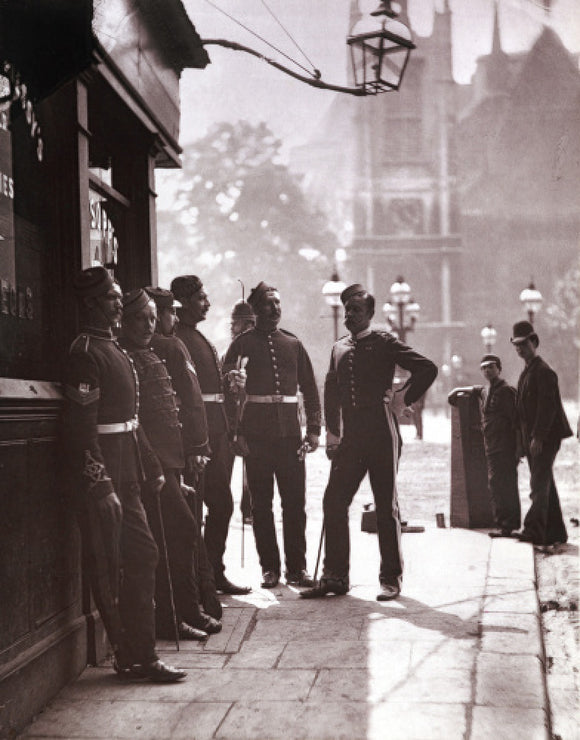 Recruiting Sergeants at Westminster: c.1877