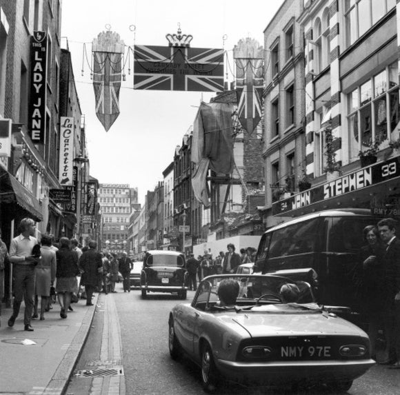 Carnaby Street during the 'swinging 60s': 1968