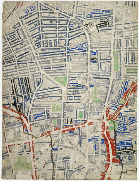 Descriptive map of London Poverty: Section 17: 1889