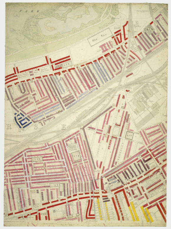 Descriptive map of London Poverty: Section 53: 1889