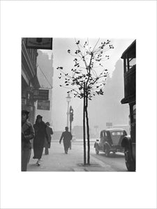 Fog at Cambridge Circus, Charing Cross Road. c.1935