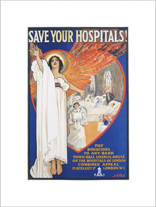 Save Your Hospitals! Poster: 1920's