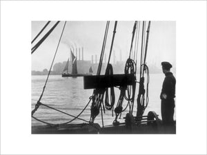 Working boats on The River Thames; 1937