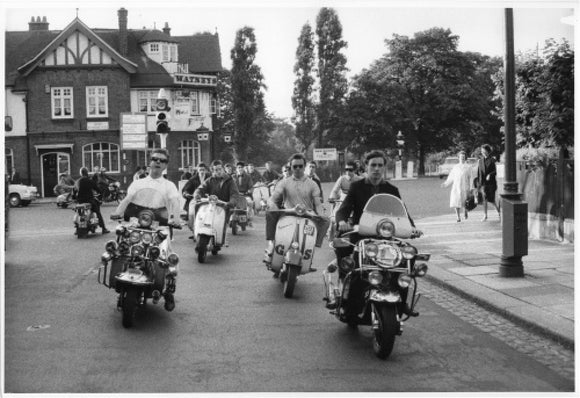 Mods' on scooters; 1964