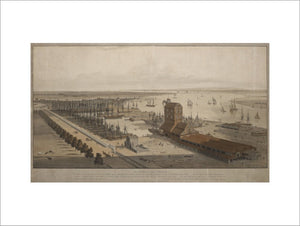 A View of the London Dock from the west; 1808