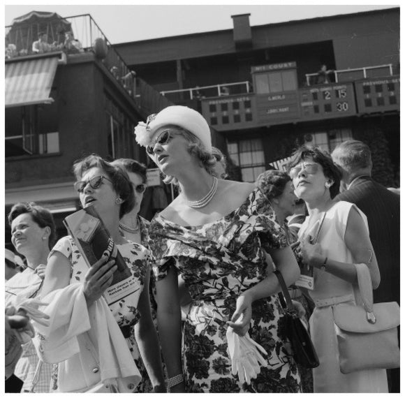 Women attending the All England Lawn Tennis;1960