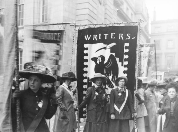 Members of the Women Writers' Suffrage League, NUWSS procession